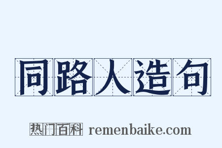同路人造句是什么意思的图片